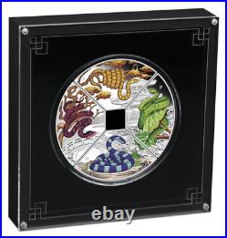 2025 Tuvalu Lunar Year of the Snake Quadrant 4 oz Silver Proof Coin Set