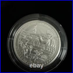 2025 UK Royal Mint One Ounce Silver Proof Lexington And Concord Box/COA 5,000 M