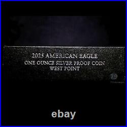 2025-W American Silver Eagle Proof 1 oz Coin 25EA West Point OGP Box & COA 2025-W American Silver Eagle Proof 1 oz Coin 25EA West Point OGP Box & COA
