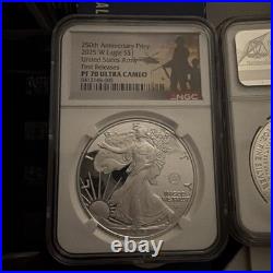 2025-W Proof $1 250th Anniversary US Army Privy Silver Eagle NGC PF70 Box INC