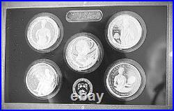 2025-s Us Mint Silver Proof Set 10 Coins In Two Sealed Containers Box Ogp & Coa