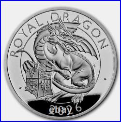 2026 GB RoyalTudorBeasts TheRoyalDragon 1oz Silver Proof withcoa$box Presale