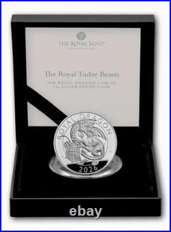2026 GB RoyalTudorBeasts TheRoyalDragon 1oz Silver Proof withcoa$box Presale