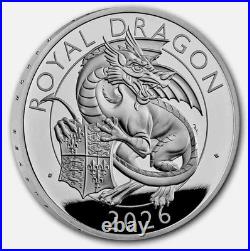 2026 GB RoyalTudorBeasts TheRoyalDragon 1oz Silver Proof withcoa$box Presale