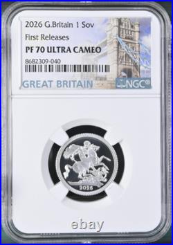 2026 Great Britain Uk 1sov Silver Sovereign Proof Box Coa First Release Ngc Pf70