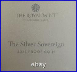 2026 Great Britain Uk 1sov Silver Sovereign Proof Box Coa First Release Ngc Pf70