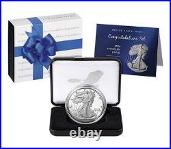 2026 P Congratulations Set American Eagle One Ounce Silver Proof Box & Coa 26rf