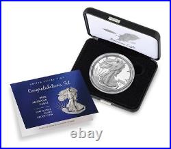 2026 P Congratulations Set American Eagle One Ounce Silver Proof Box & Coa 26rf