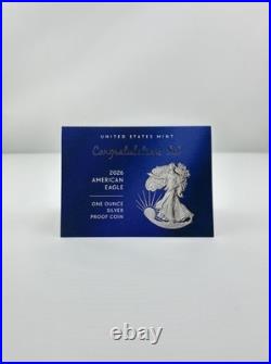 2026 P Congratulations Set American Eagle Silver Proof Box & Coa 26rf