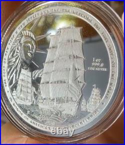 2026 Sail4th 250 1 oz Silver Proof Round (withBox & COA)