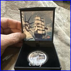 2026 Sail4th 250 1 oz Silver Proof Round (withBox & COA)