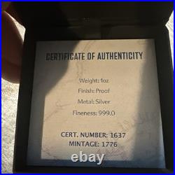 2026 Sail4th 250 1 oz Silver Proof Round (withBox & COA)