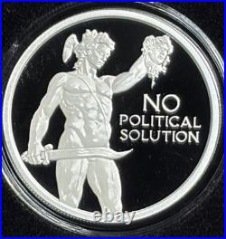 2026 Silver Shield No Political Solution 1 oz Silver Proof Wth Coa Box