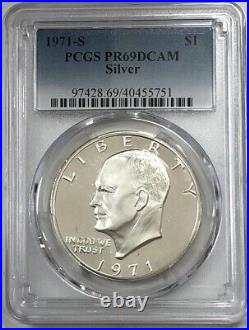 (20) 1971 S Silver Eisenhower Ike Proof Dollar $1 PCGS PR69DCAM BOX of TWENTY