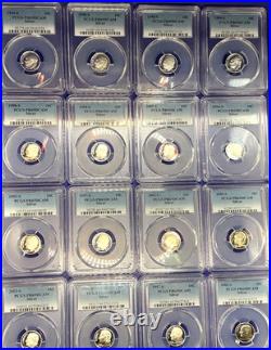 20 90% SILVER Dime Proof Coins PCGS ONLY PR69DCAM + PCGS Hard Storage Box