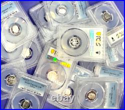 20 90% SILVER Dime Proof Coins PCGS ONLY PR69DCAM + PCGS Hard Storage Box