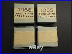 2-1955 silver proof sets in original sealed unopened box from United States mint