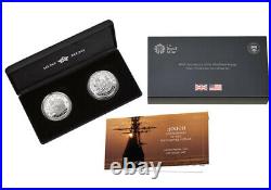 2-2020 Mayflower 400th Ann U. K. Silver Proof Coin+Medal Sets NEW IN UNOPENED BOX