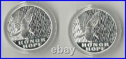 2-Coin Set, 2011-P & 2011-PW 9/11 Silver Proof National Medals with Box & COA