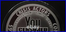 2 oz silver proof Youtube Censored 2021.999 Pure Fine COA Box Silver Shield