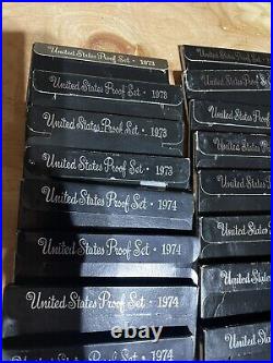 39 Proof Sets 1973-1979 Original Boxes