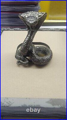 3 D SNAKE 3 Oz SILVER PROOF LIKE Samoa 2025 BLACK FINISH PHENOMENAL BOX & COA