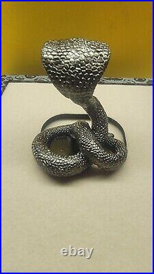 3 D SNAKE 3 Oz SILVER PROOF LIKE Samoa 2025 BLACK FINISH PHENOMENAL BOX & COA