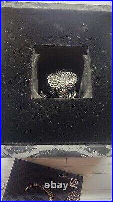 3 D SNAKE 3 Oz SILVER PROOF LIKE Samoa 2025 BLACK FINISH PHENOMENAL BOX & COA