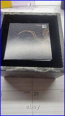 3 D SNAKE 3 Oz SILVER PROOF LIKE Samoa 2025 BLACK FINISH PHENOMENAL BOX & COA