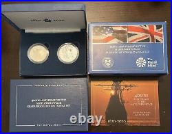 400th Anniversary of the Mayflower Voyage Silver Proof Coin & Medal Set Box COA