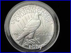 4 Coin Set 2023 Morgan & Peace Silver Dollars Unc & Proof OGP BOX COA. 9999