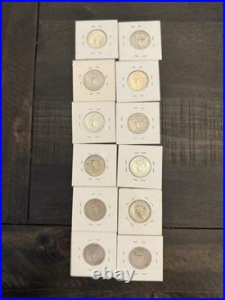 50 United States Silver Quarters + 2 Proof Quarters (52 Coin Lot) Comes With Box