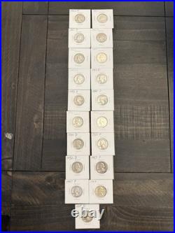 50 United States Silver Quarters + 2 Proof Quarters (52 Coin Lot) Comes With Box