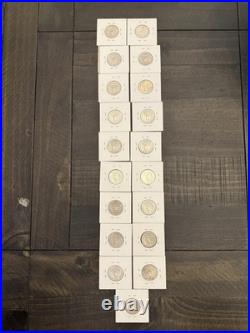 50 United States Silver Quarters + 2 Proof Quarters (52 Coin Lot) Comes With Box