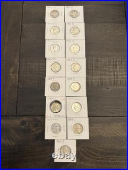 50 United States Silver Quarters + 2 Proof Quarters (52 Coin Lot) Comes With Box