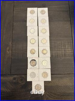 50 United States Silver Quarters + 2 Proof Quarters (52 Coin Lot) Comes With Box