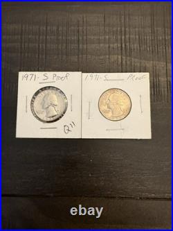 50 United States Silver Quarters + 2 Proof Quarters (52 Coin Lot) Comes With Box