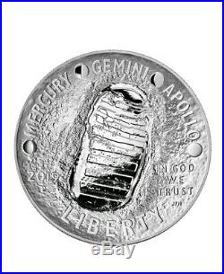 5 COINS SEALED IN BOX 2019 Apollo 11 50th Anniversary 5 oz Proof Silver 19CH