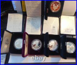 5 Proof Silver Eagles Box
