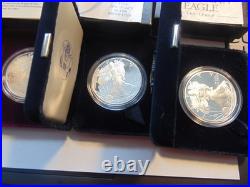 5 Proof Silver Eagles Box