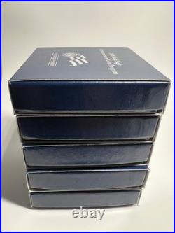 5 Sets- 2008 Bald Eagle Commemorative Silver Proof Dollar, Ea3 Us Mint, Box+coa