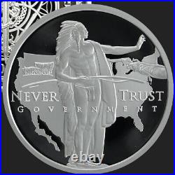 5 oz silver proof Manifest Destiny 2022.999 Pure COA Box Silver Shield Presale