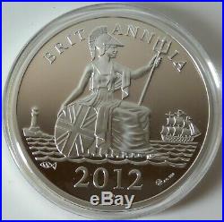 5oz solid. 999 silver proof coin set 60 diamonds Ltd. Ed. 2012 boxed & COA -1229