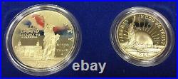 (6) 1986 US Mint Ellis Island Liberty Coin Dollar Half Silver Proof Sets Box COA
