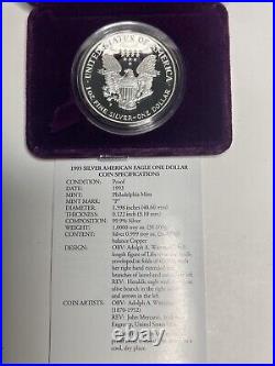89-91,93,98 American Eagle Proof Coins. All Boxes, Display And COA 89-91,93,98 American Eagle Proof Coins. All Boxes, Display And COA