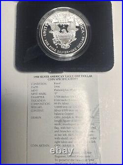 89-91,93,98 American Eagle Proof Coins. All Boxes, Display And COA 89-91,93,98 American Eagle Proof Coins. All Boxes, Display And COA