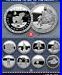 8 Coin Lot Of 1 oz Silver Apollo 11 Proof-Like Capsuled Rounds WithDisplay Box