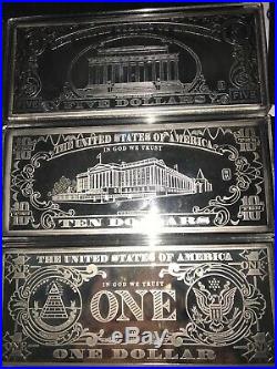 999 Silver Proof 8 Bars 1/4 Pound Each 2# Total Box & COA Washington Mint 1997