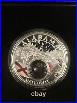 ALABAMA METEORITE #/500 COA MINT BOX 1 OZ SILVER Treasures of the US MESA GRANDE