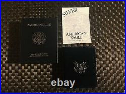 AMERICAN EAGLE 1996 P ONE OUNCE PROOF SILVER BULLION COIN OGP with BOX & COA